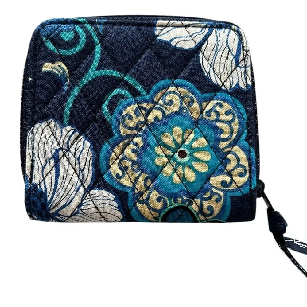Vera Bradley Square Wallet - Mod Floral Blue - Picture 3 of 5